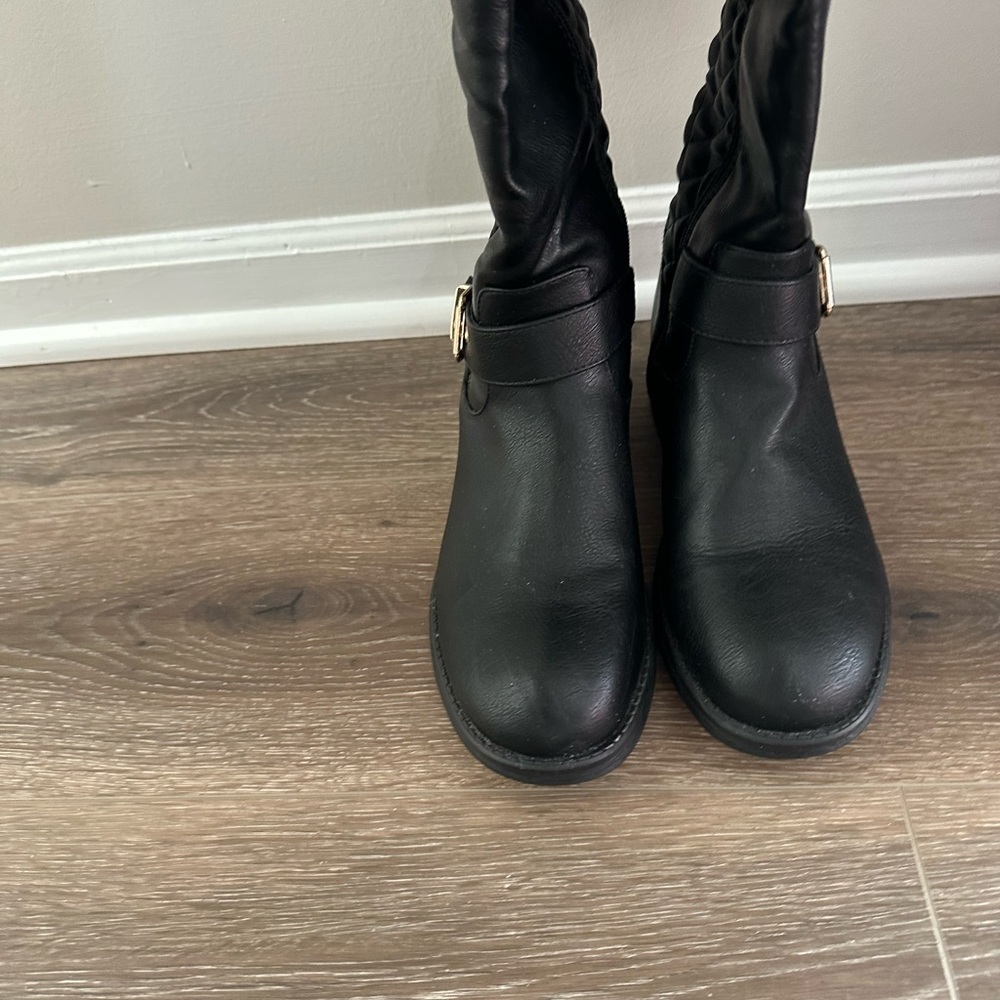 Black Leather Women's Boots